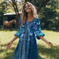 Preview: Stoff des Tages: Bio Viskosejersey mit Überbreite (Stoffbreite ca. 170 cm): Eigenproduktion Heavenly Moonlight  (Bordüre) von Graustufen-Stoffe